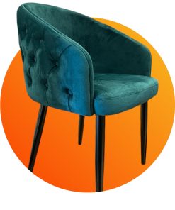 Stoel Chester green velvet