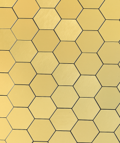Mozaïek zelfklevend hexagon goud